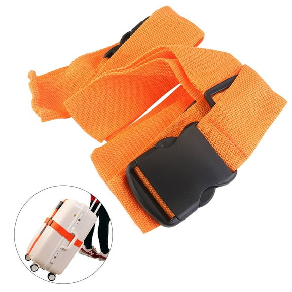 Viveous Cross Style Suitcase Luggage Packing Belt Stripe (Orange)