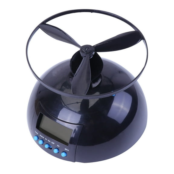 Viveous Digital Lazy Alarm Clock Rolling Alarm Clock LED Display Bedroom Loud Helicopter Screw- Propeller Clock Annoying Alarm Clock Flying Backlight Without