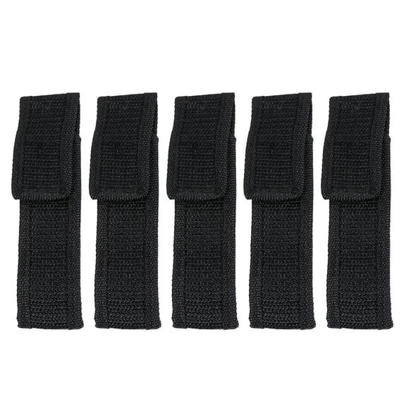 Viveous Flashlight Holder Flashlight Belt Carry Case Outdoor Portable Bags For Belt Waist Bag Black 6Pcs