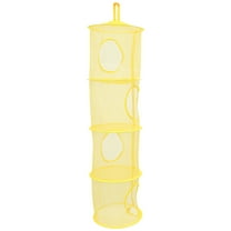 Viveous Foldable 4-compartment Hanging Net Versatile Plush Toy Storage Hanging Net Underwear Drying Mesh Basket