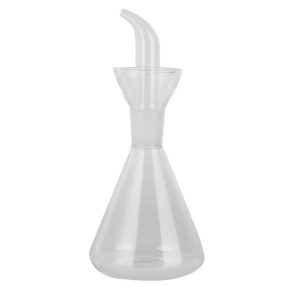 Viveous Glass Oil Dispenser Bottle Oil and Vinegar Dispenser Set 250ml Oil Vinegar Cruet with Pourers for Kitchen Restaurant