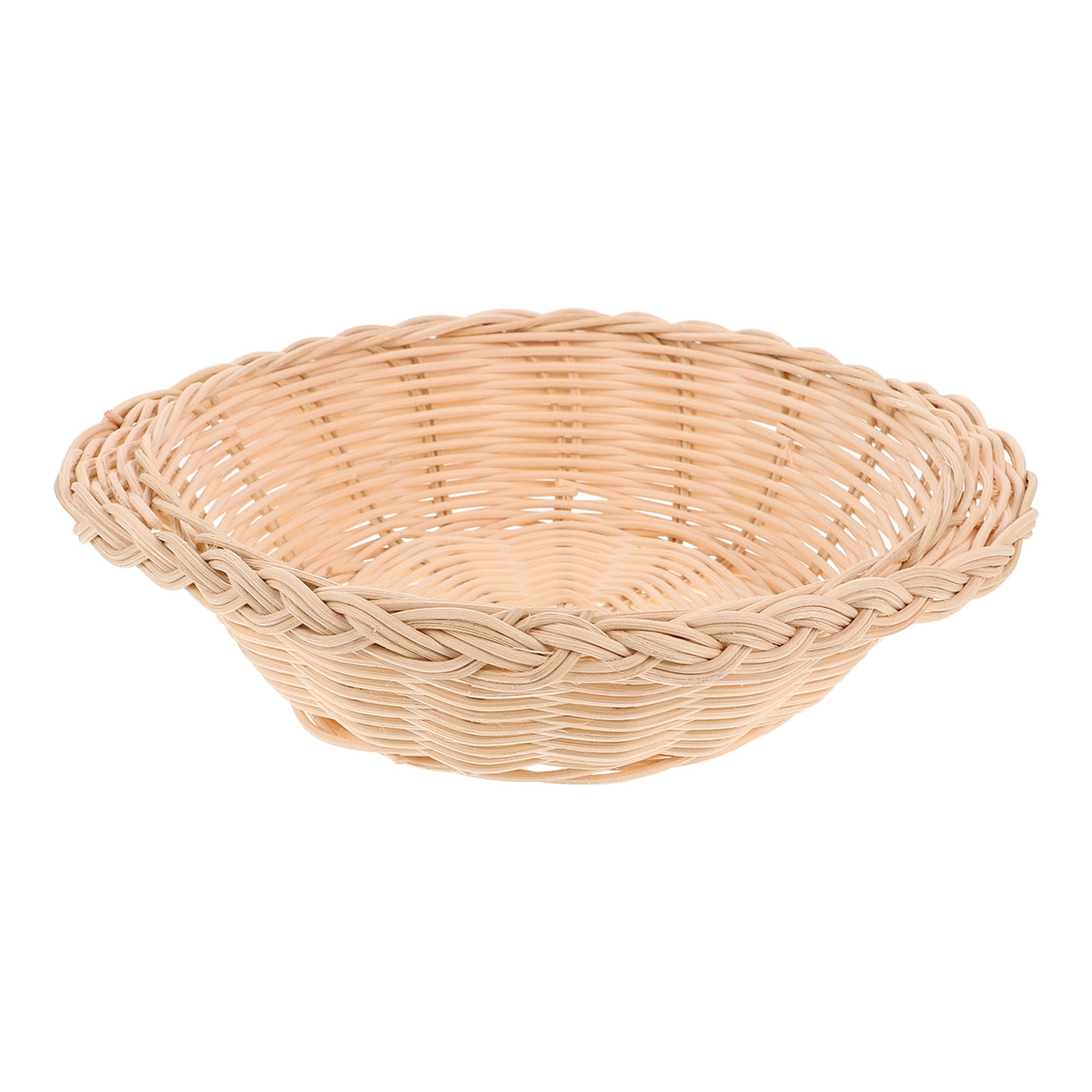 Viveous Handwoven Bamboo Oval Bread Basket Food Serving Woven Bread ...