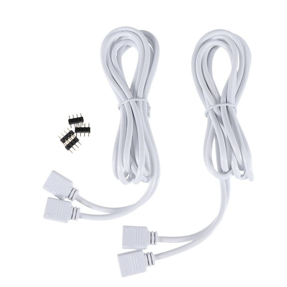 Viveous LED Strip Connector Extension Cable Cord 4 RGB Extension Cable LED Strip Light Extension Cable for SMD 5050 3528 RGB LED Strip Light