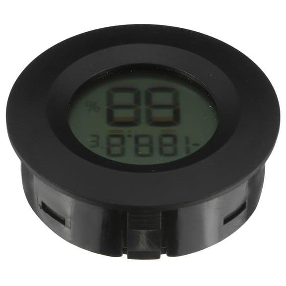 Viveous Mini Digital LCD Indoor Temperature Humidity Meter Thermometer Hygrometer (Black)