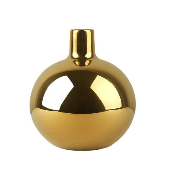 Viveous Orb Candle Holders Pillar Candle Holders Table Centerpieces For Dining Or Living Room Spa Bathroom Kitchen Counter Mantle Or Coffee Table Decor Golden