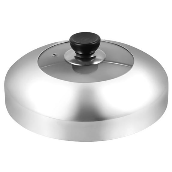 Viveous Stainless Steel Universal Round Pot Lid, Steam Pot Cover, Frying Pan Lid, Kitchen Cookware Accessory