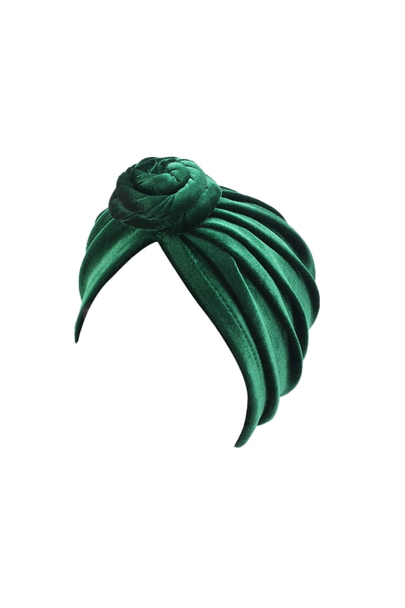 Stylish Swirl Bonnet Bohemian Hat National Style Turban Hat Green