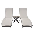 thumbnail image 1 of Vivere Aluminum Coral Springs 3 Piece Set Made with Premium Phifertex Outdoor Fabric (265 lb Capacity) River Pebble, 1 of 7