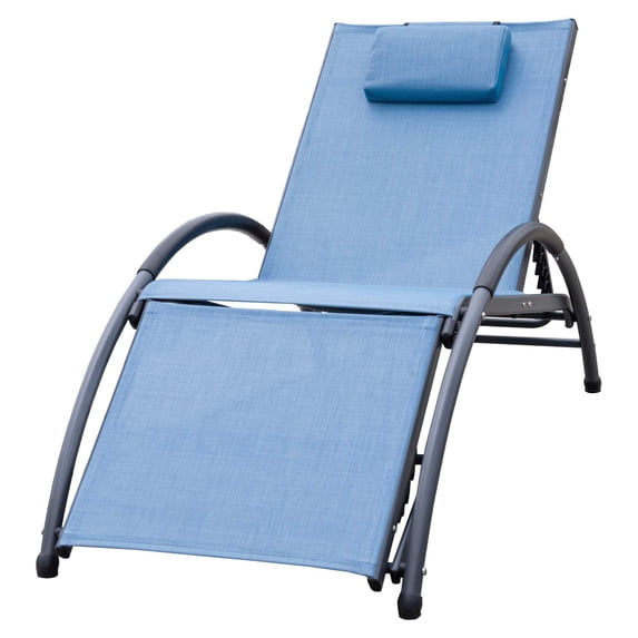 Vivere Aluminum Dockside Sun Lounger with Pillow - Cape Cod