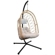 Vivere Deluxe Nest Combo with Premium Outdoor Fabric and Extra Plush Cushion - Cappuccino