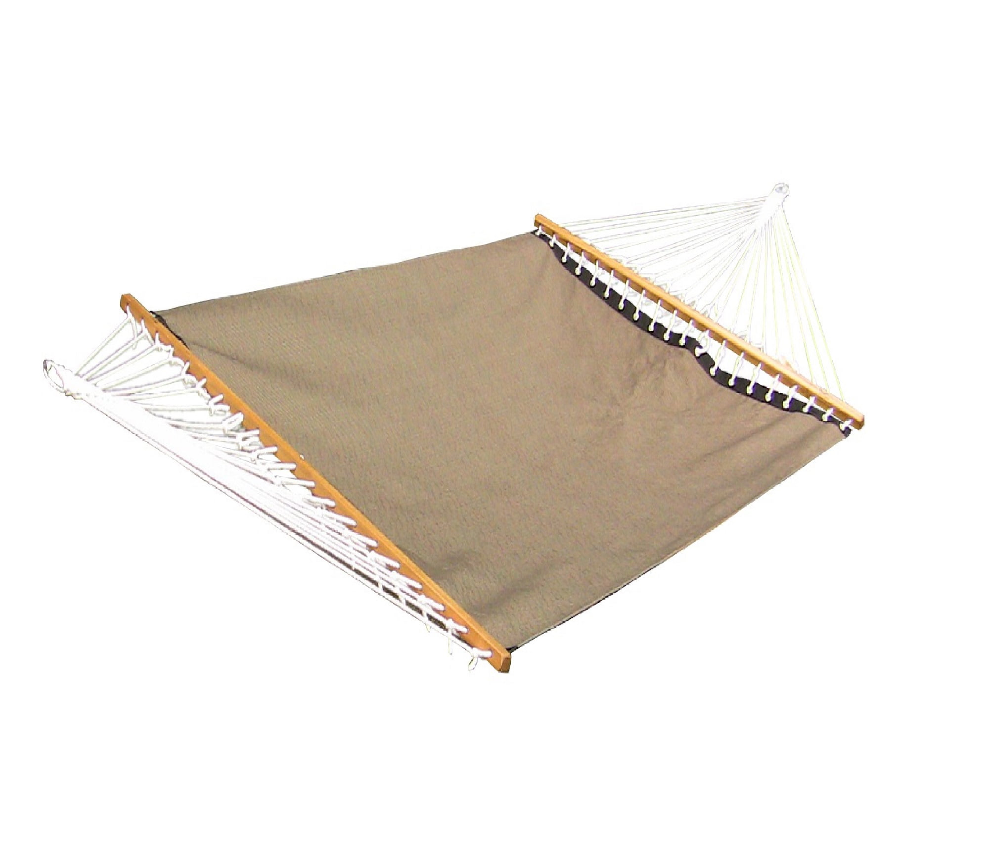 Taupe Double Poolside Hammock with Hardwood Spreader Bars