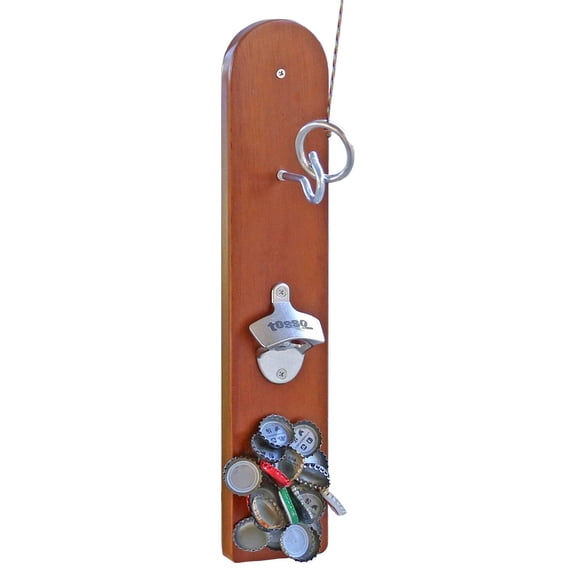 Vivere Hook and Ring Game with Bottle Opener  Magnetic Bottle Cap Catch - Tall