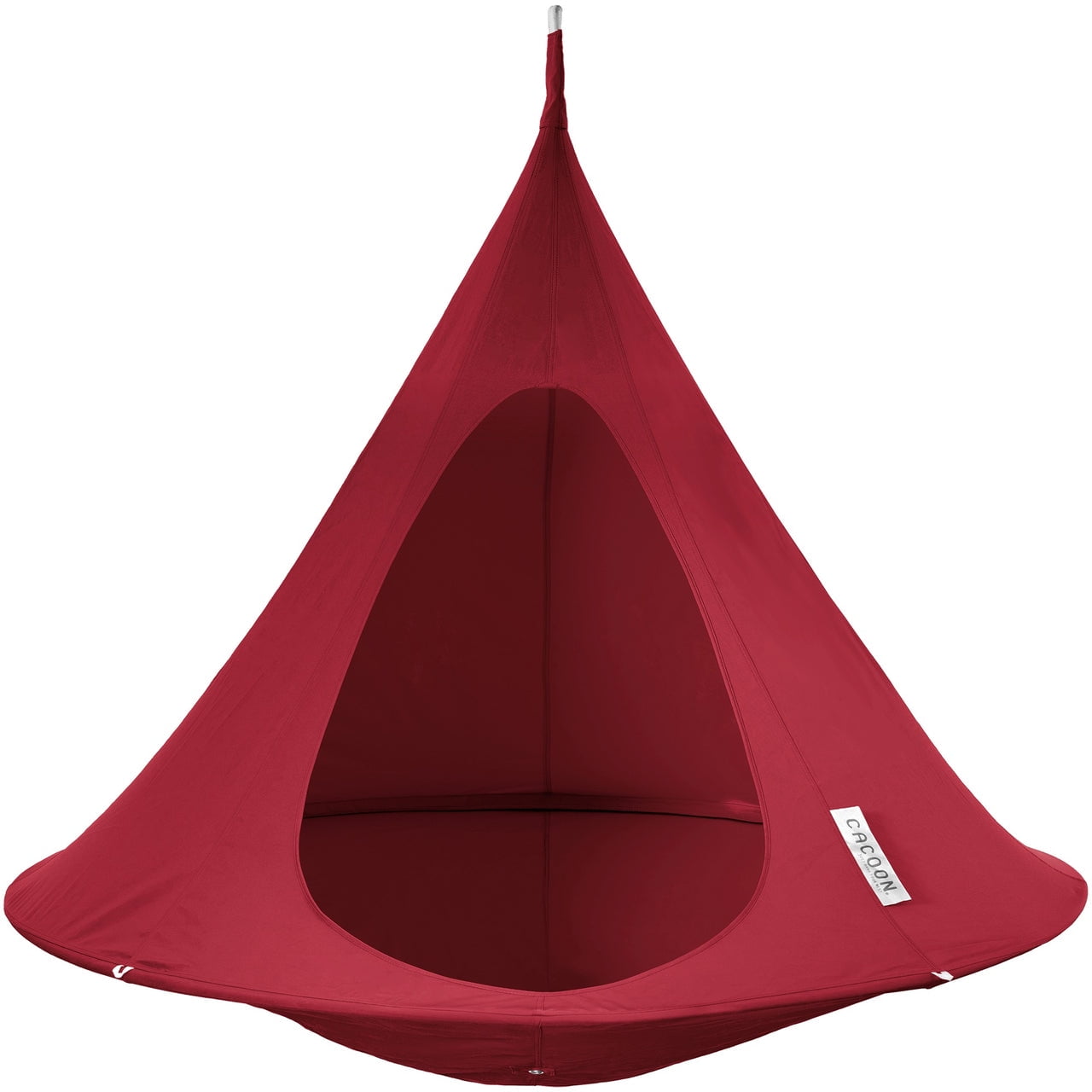 Chili Red Polyester Hanging Hammock Chair with Cushions