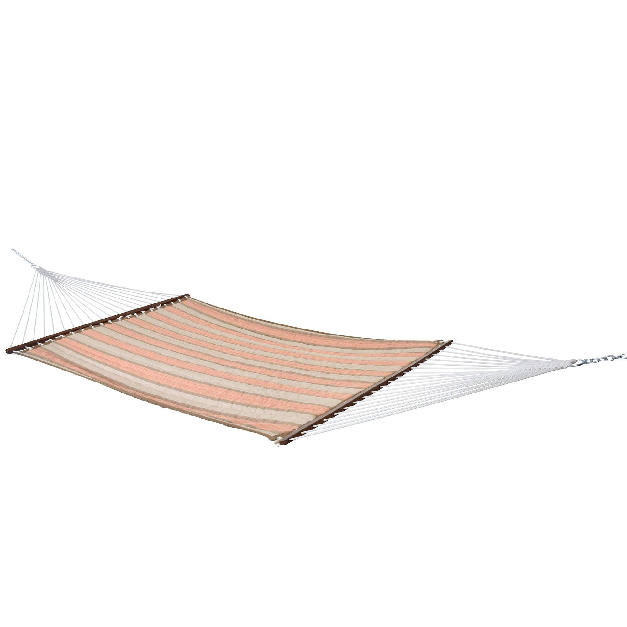 Vivere Sunbrella Double Quilted Spreader Bar Hammock - Cameo