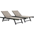 thumbnail image 1 of Vivere Urban Aluminum Lounger Set Made with Premium Phifertex Outdoor Fabric (330 lb Capacity) Cocoa, 1 of 7