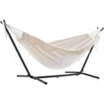thumbnail image 1 of Vivere Double Cotton Hammock, Comfortable Daybed with Steel Stand, 9 Foot, Natural, 1 of 6