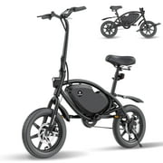 Vivi 14" Electric Bike for Adults with Peak 500W Motor, 20MPH Folding Electric Bicycle with Cruise Control, 40Miles(Pedal-Assist) Commuting Ebike with 48V 374.4WH Battery, Integrated Wheels, UL 2849