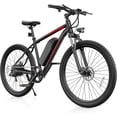 thumbnail image 1 of Vivi 26" Electric Bike, 500W Motor, 48V 7.8Ah Battery, 19.8MPH 7-Speed, Front Suspension, Dual Disc Brakes, 45 Miles Range, UL2849 Certified, 1 of 9