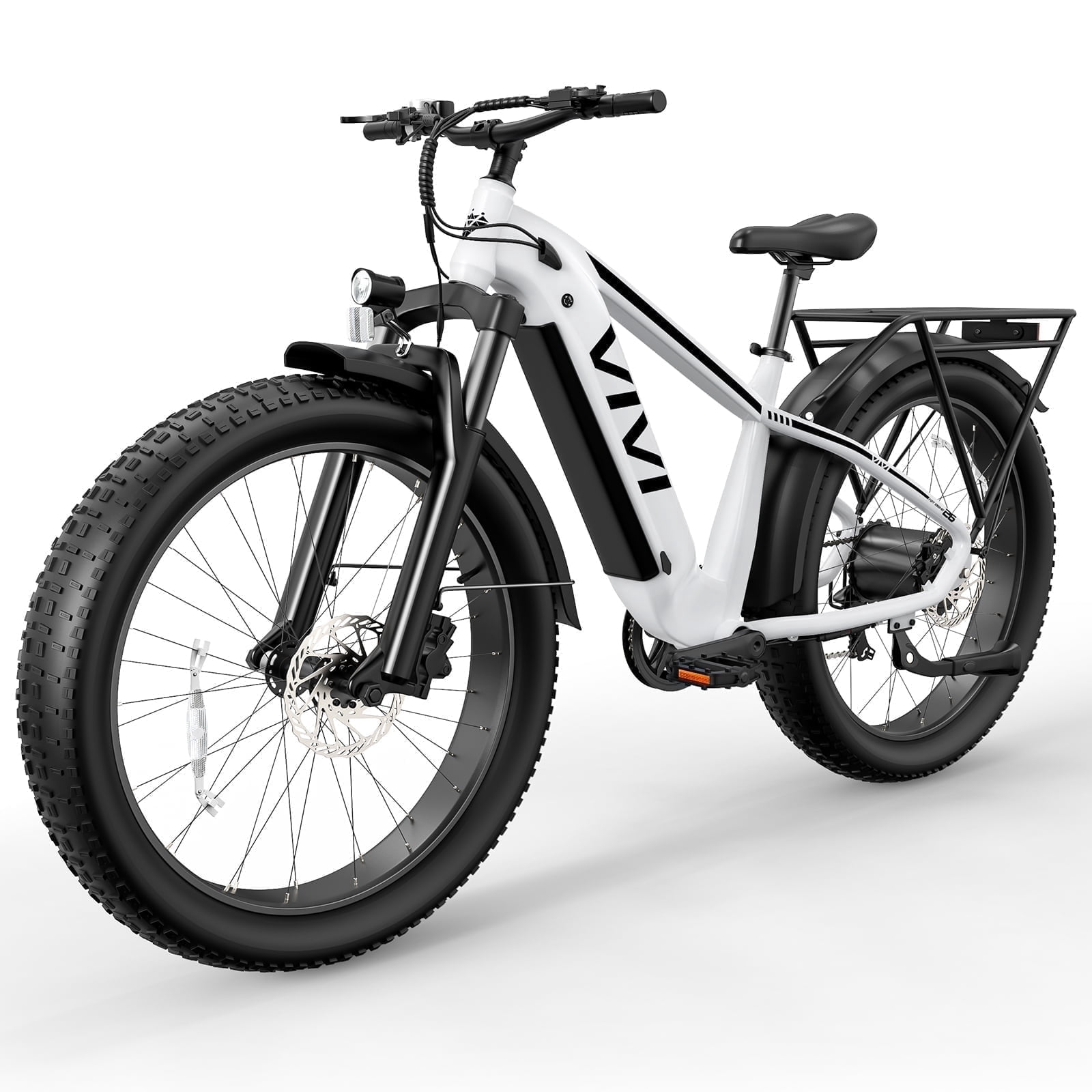 Vivi 26" x 4.0 Fat Tire Electric Bike for Adults, Peak 1475W Motor Electric Mountain Bike, 25MPH Up to 60Miles Ebike with 48V 15AH Battery UL2849 Certified,7 Speed, Hydraulic Brake,Torque Sensor