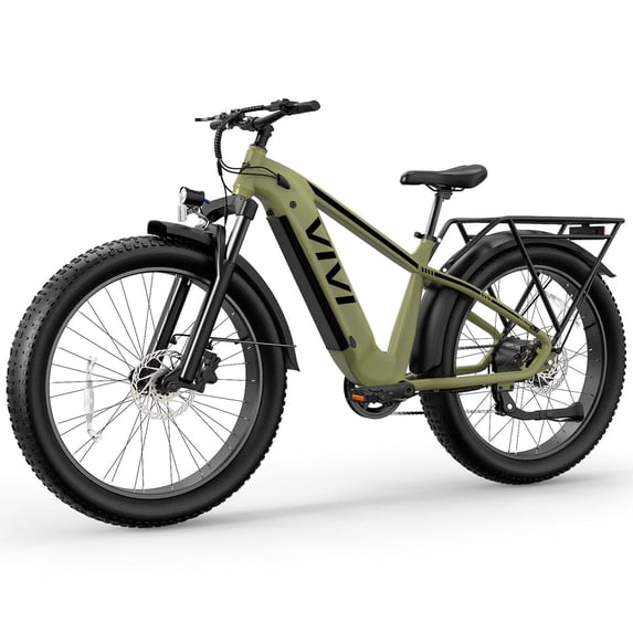 Vivi 26" x 4.0 Fat Tire Electric Bike for Adults, 749W Motor Electric Mountain Bike, 19.8MPH Up to 60Miles Ebike with 48V 15AH Battery UL2849 Certified,7 Speed, Hydraulic Brake,Torque Sensor