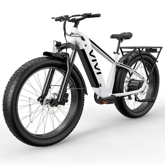 Vivi 26" x 4.0 Fat Tire Electric Bike for Adults, 749W Motor Electric Mountain Bike, 19.8MPH Up to 60Miles Ebike with 48V 15AH Battery UL2849 Certified,7 Speed, Hydraulic Brake,Torque Sensor