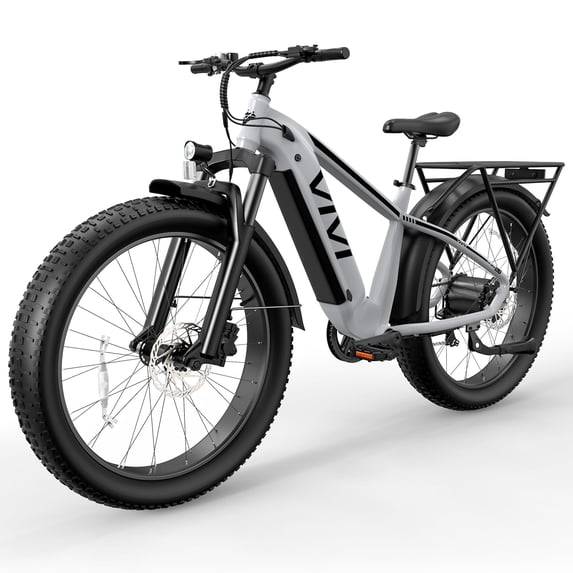 Vivi 26" x 4.0 Fat Tire Electric Bike for Adults, 749W Motor Electric Mountain Bike, 19.8MPH Up to 60Miles Ebike with 48V 15AH Battery UL2849 Certified,7 Speed, Hydraulic Brake,Torque Sensor