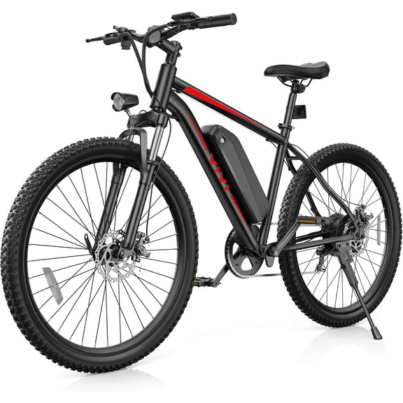 500W Electric Bike for Adults, 26" E-Bike with 48V 7.8Ah Battery, 7-Speed, Front Suspension, Dual Disc Brakes, up to 45 Miles, UL 2849