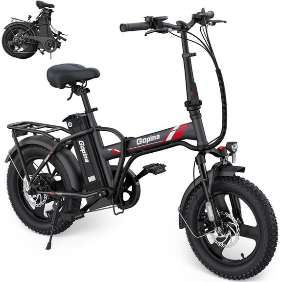 Vivi Electric Bike 16" x 3.0 Fat Tire Electric Bike 48V 350W Adult Folding Electric Bike 19.8MPH Urban Commuter Electric Bike with Smart LCD Display