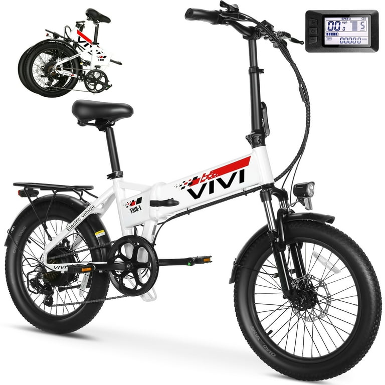Vivi 20 Folding Electric Bike 500W Full Suspension Cruise Control UL2849 Certified Walmart