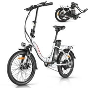 Vivi Electric Bike 20" Folding Electric Cruiser Bike 500W Step-Through Electric Bike 19.8MPH Adult Commuter Electric Bike with 48V Battery, UL2849 Certified