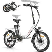 Vivi Electric Bike 20" Folding Electric Cruiser Bike 500W Adult Commuter Electric Bike Step-Through Electric Bike 19.8MPH with 48V Battery