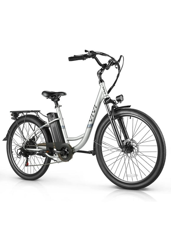 Vivi Electric Bike 26" Adult Electric Cruiser Bike 500W Step-Through Electric Bike City Commuter Electric Bike Up to 50Miles with Cruise Control