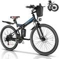 thumbnail image 1 of Vivi Electric Bike 26'' Folding Electric Mountain Bike 500W Full Suspension Electric Bike 21 Speed with Cruise Control, 48V Removable Battery, Up to 19.8MPH, 1 of 15
