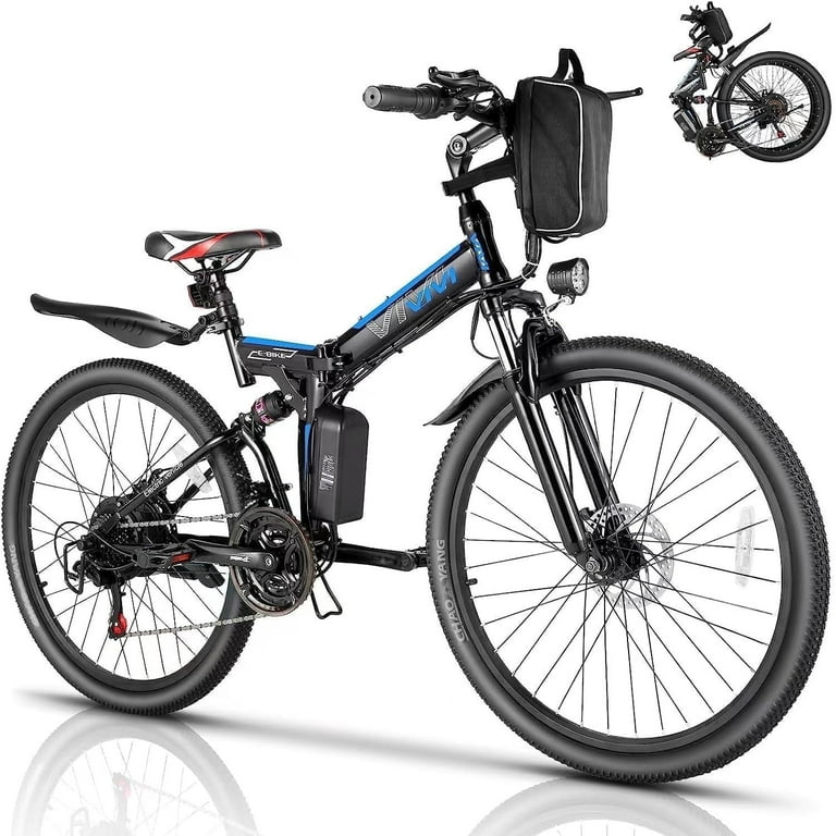 Vivi Electric Bike 26'' Folding Electric Mountain Bike 500W Full