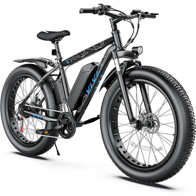 Vivi Electric Bike 26" x 4.0 Fat Tire Electric Bike 500W All Terrain