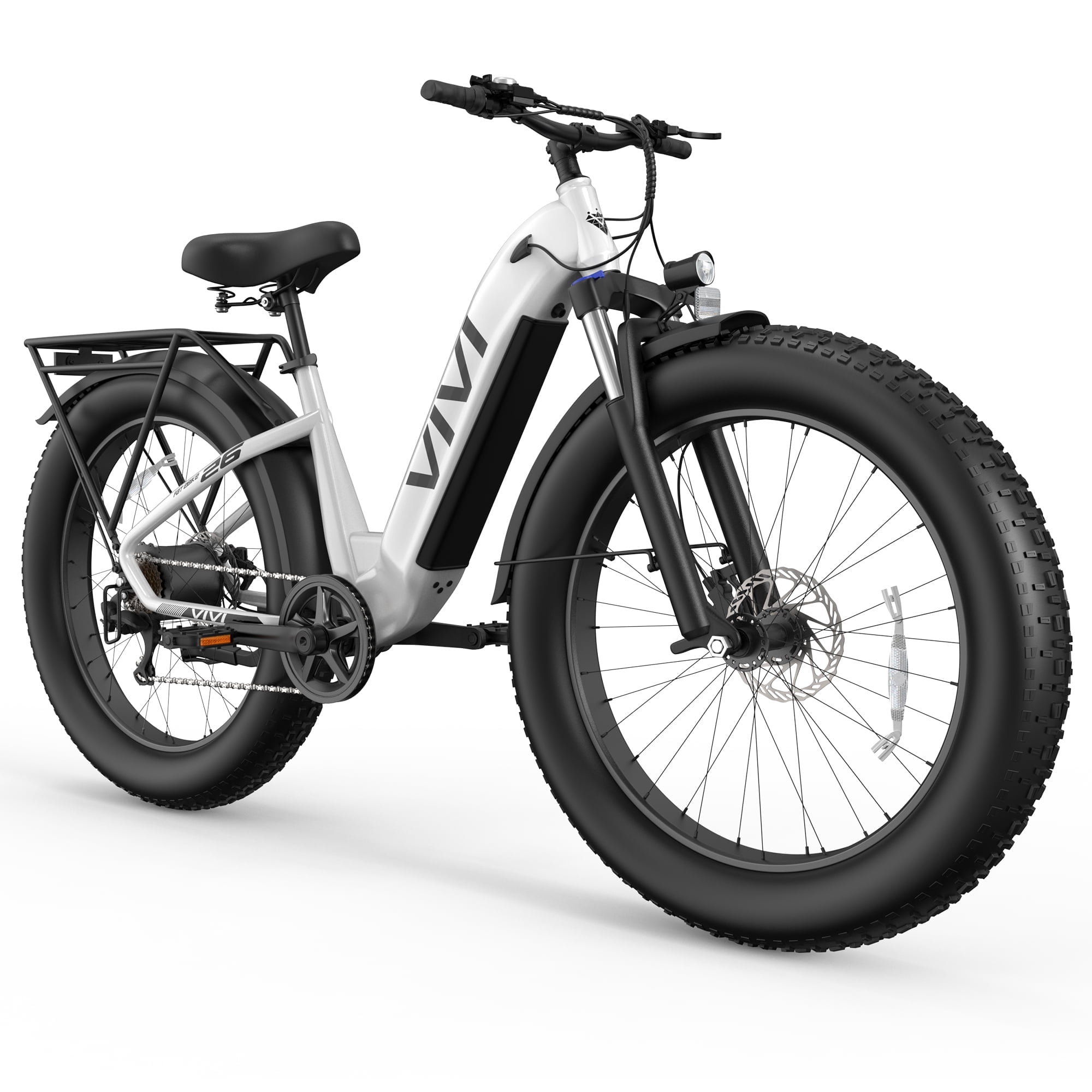 Vivi Electric Bike, 26" x 4.0 Fat Tire Ebike, 1475W Peak Motor Electric Mountain Bike for Adults, 25MPH 60Miles Electric Bicycle with 48V 720WH Removable Battery, 7 Speed, 2849