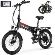 Vivi Electric Bike for Adults 20" x 2.4 Folding Electric Bike 48V 500W Electric Bike Commuter Bike 19.8MPH Suspension Fork Electric Bike with Cruise Control, UL2849 Certified