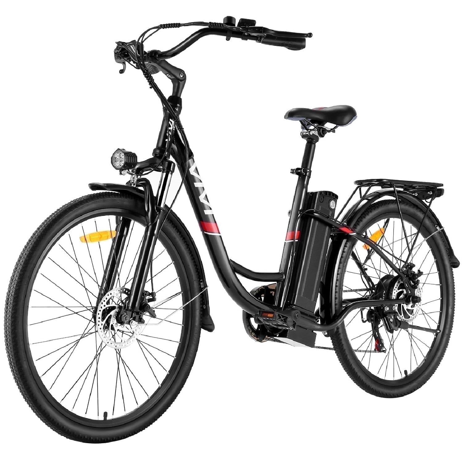 Vivi Electric Bike for Adults 26" Electric Cruiser Bike 48V 500W Step ...