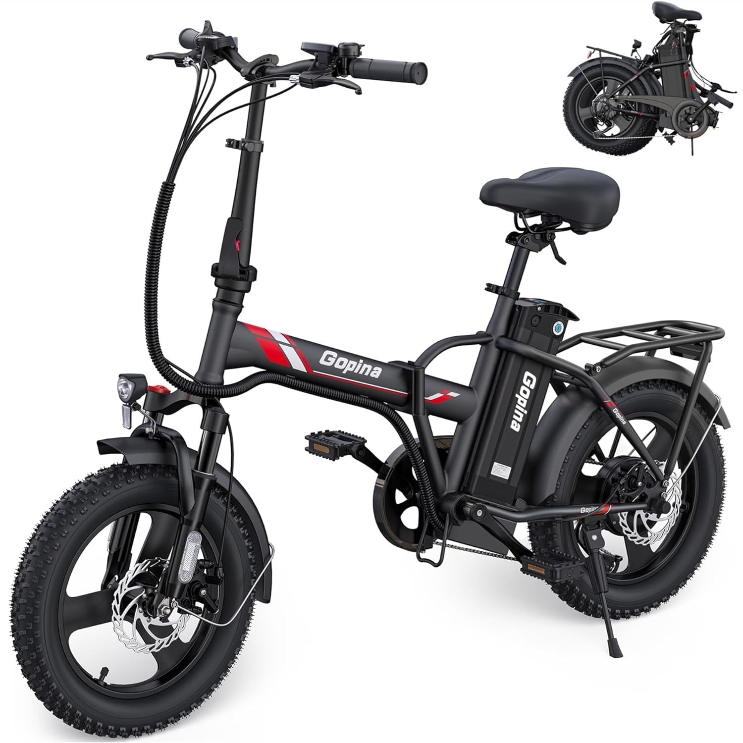 Vivi Electric Bike for Adults 350W Folding Electric Bike 16" x 3.0 Fat
