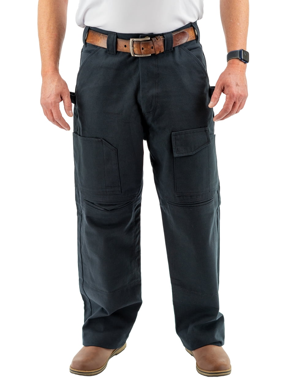 ViviTech - Cotton Canvas Utility Work Pants with Knee Pads, Battle