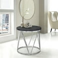 thumbnail image 1 of Armen Living Vivian 24" Round End Table in Gray and Silver, 1 of 2