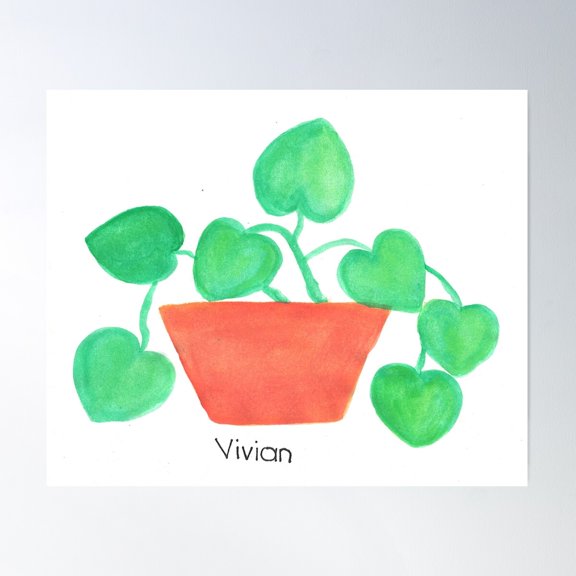 Vivian The Plant Poster Wall Art, Modern Wall Decor For Living Room Bedroom, 12x18 UNFRAMED