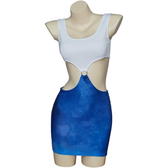 Vivian Women's Sexy Crop Top Mini Skirt Outfit Uniform