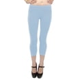 thumbnail image 1 of Vivian's Fashions Capri Leggings - Cotton, Junior Size (Lt Blue, Small), 1 of 3