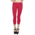 thumbnail image 1 of Vivian's Fashions Capri Leggings - Cotton, Junior Size (Red, 2X), 1 of 3