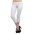 thumbnail image 1 of Vivian's Fashions Capri Leggings - Cotton, Junior Size (White, Small), 1 of 3