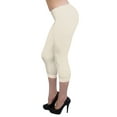 thumbnail image 1 of Vivian's Fashions Capri Leggings - Cotton, Lace (Misses and Misses Plus Sizes), 1 of 4