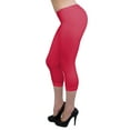 thumbnail image 1 of Vivian's Fashions Capri Leggings - Cotton, Lace (Misses and Misses Plus Sizes), 1 of 4