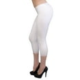 thumbnail image 1 of Vivian's Fashions Capri Leggings - Cotton, Lace Trim (Junior/Junior Plus Sizes), 1 of 5