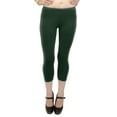 thumbnail image 1 of Vivian's Fashions Capri Leggings - Cotton, Misses Size (Green, 3X), 1 of 3